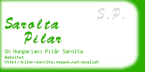 sarolta pilar business card